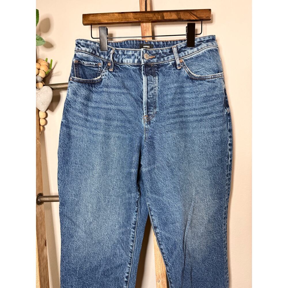 Express Relaxed Straight Ankle High Rise Womens Jeans Size 12 Regular - Picture 3 of 9